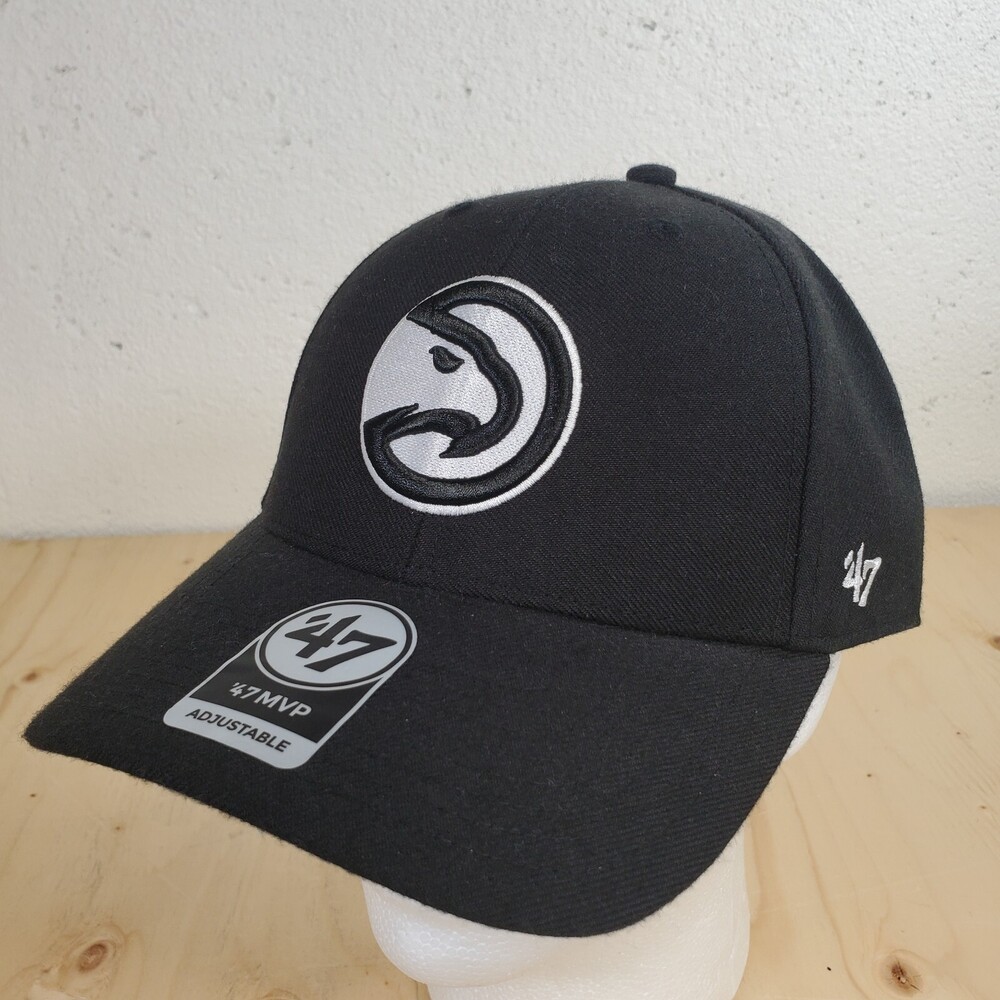 Atlanta Hawks Cap '47 Brand MVP Black Adjustable Wool Hat NBA Basketball OSFA